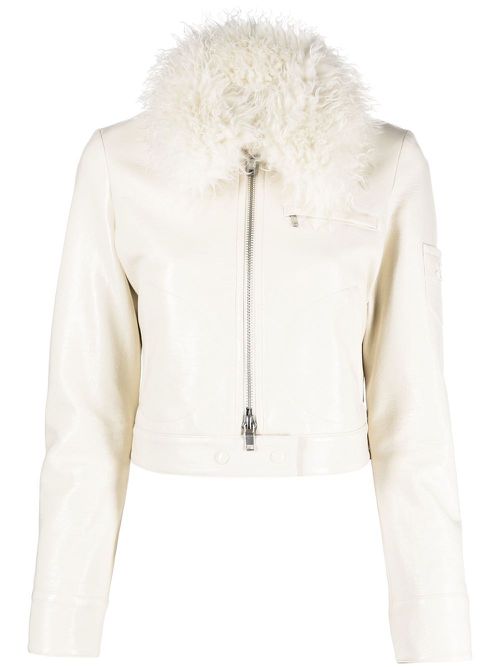 Plain Workwear contrast-collar jacket - Neutrals