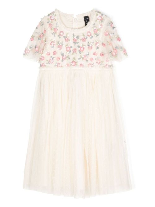Shimmer Ditsy tulle dress - Neutrals