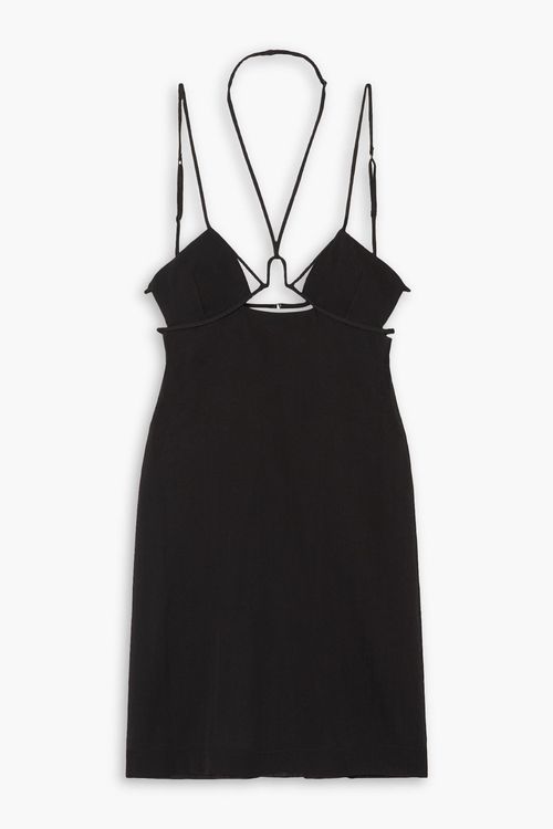 Cutout cotton mini dress