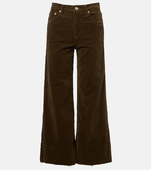 Lyra cotton corduroy wide-leg pants