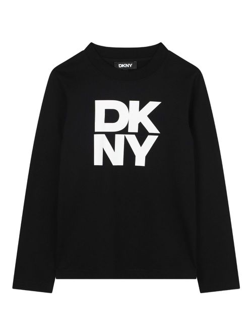 Logo-print long-sleeve top - Black