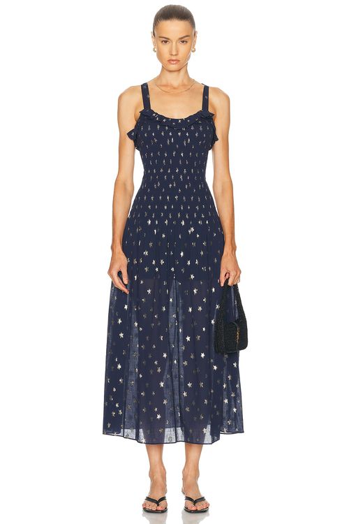 LoveShackFancy Hillaria Dress in Celestial Navy - Navy.  XS also in L