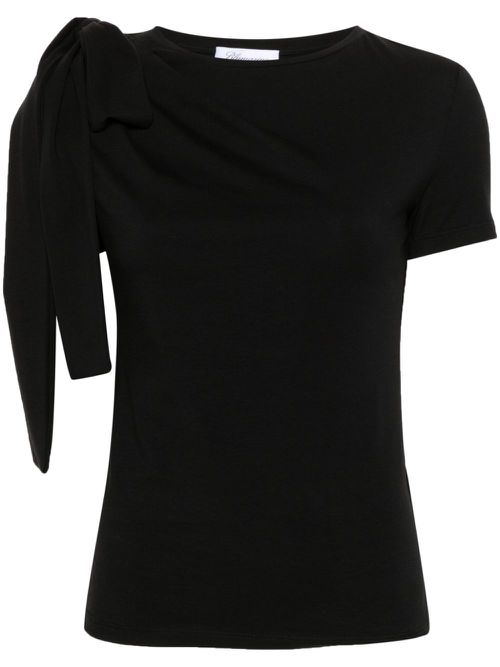 Bow-detailed T-shirt - Black
