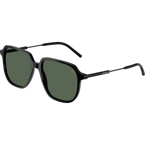 Moncler Uniseks Moncler ME6010 CYLIN 300171 Zonnebrillen Acetaat Zwart Groente Piloot Normaa