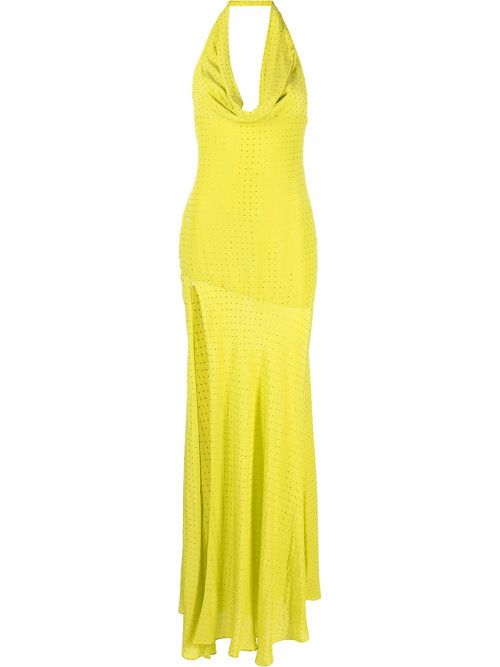 Halter-neck gown - Green