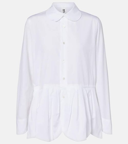 Gathered cotton shirt