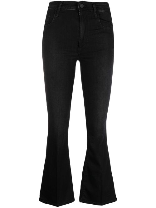 Mid-rise flared jeans - Black