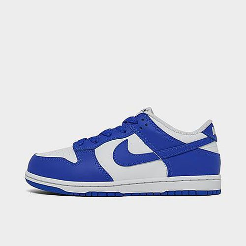 Little Kids Dunk Low Casual Shoes in White/Hyper Royal/Hyper Royal