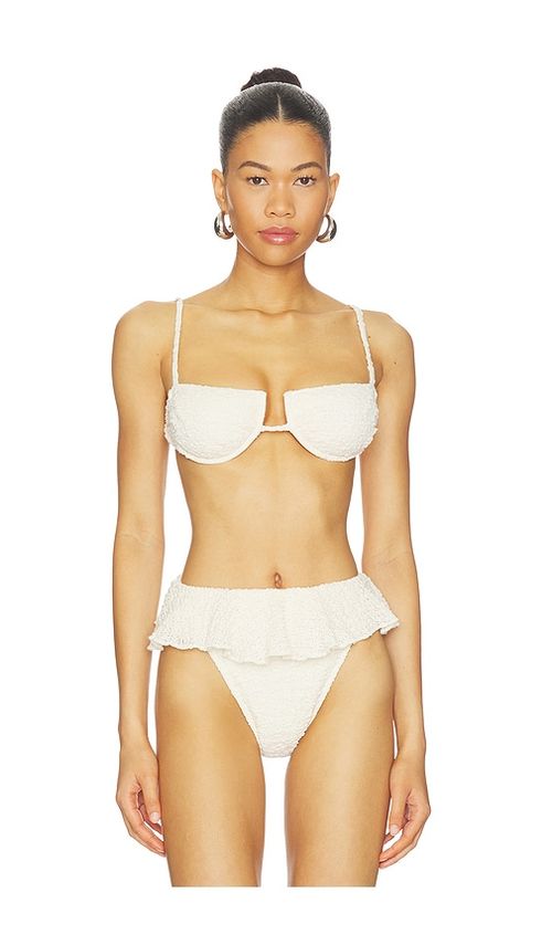 Montce x Elsa Hosk Simonette Bikini Top in Beige. - M also in L, S