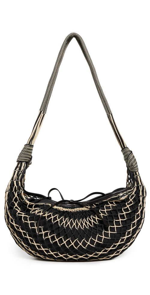 X Filt Croissant Bag Chevron Light Beige/Black One Size