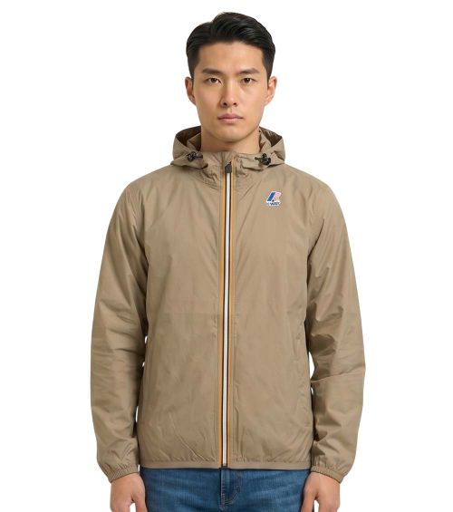Beige Logo Hood Jacket