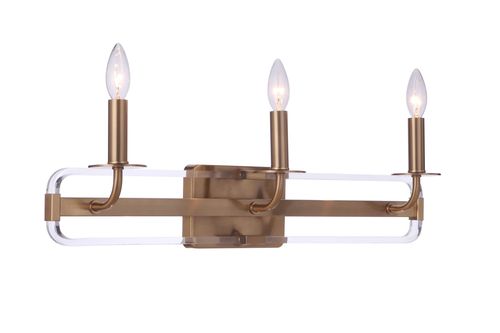 Graclyn 3-Light Bathroom Vanity Light in Satin Bra
