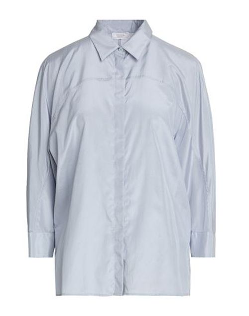 Woman Shirt Slate blue Size 4 Silk, Cotton