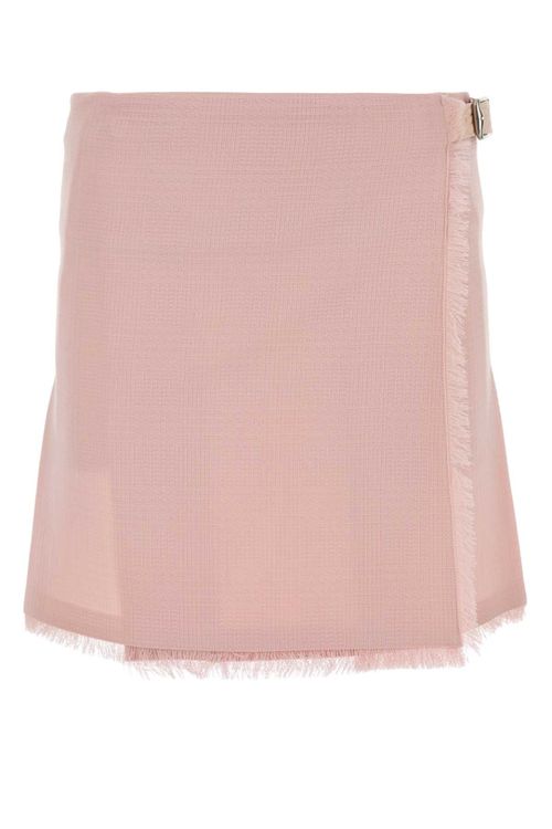Wool Mini Skirt — Pink