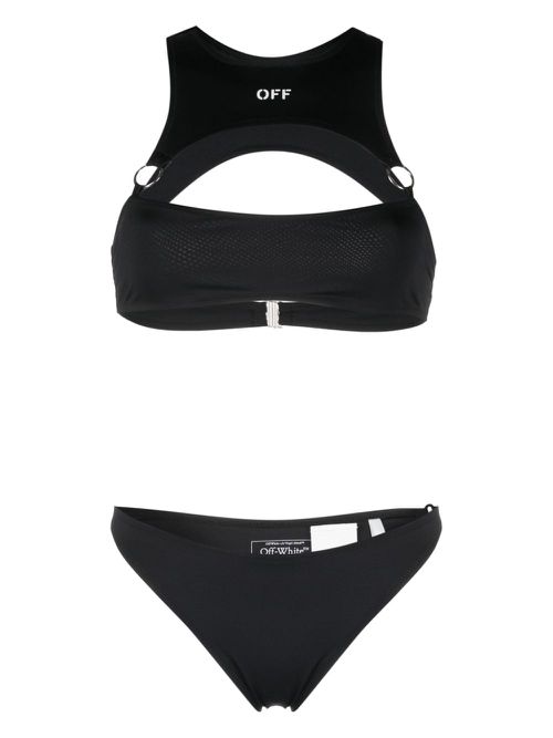 Off Stamp Rower bikini - Black