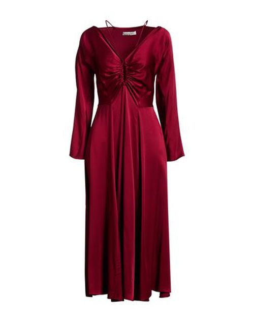 Woman Midi dress Burgundy Size 6 Acetate, Viscose