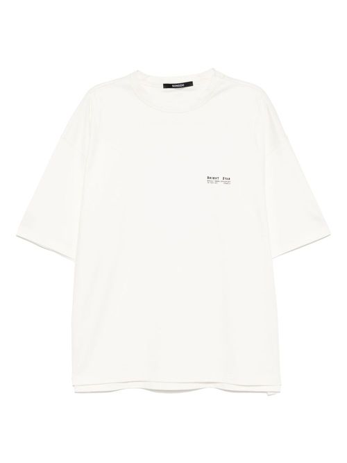 Bright-star poetry T-shirt - Neutrals