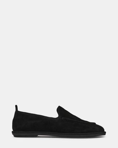 Steve Madden Women's Safra Loafers - Black Suede - - Leather