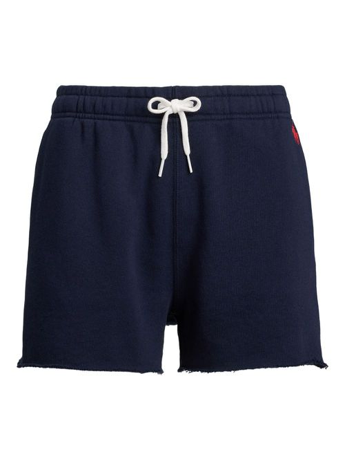 Frayed-hem loungewear shorts - Blue