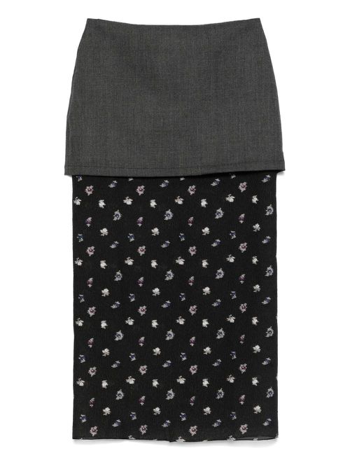 Demi layered maxi skirt - Black