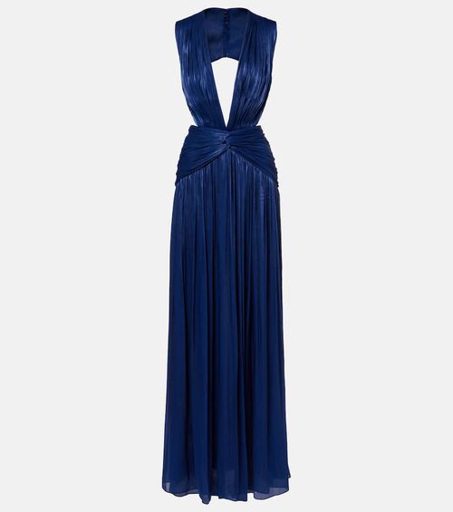 Silia ruched georgette gown
