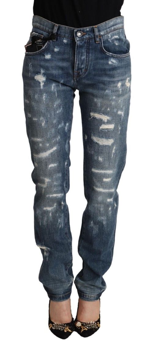 Distressed Denim Jeans — Blue