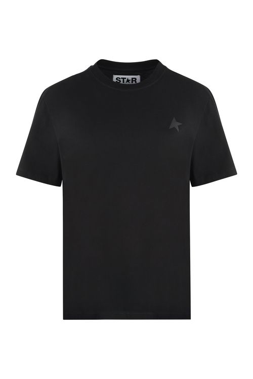 Cotton Crew-Neck T-Shirt — Black