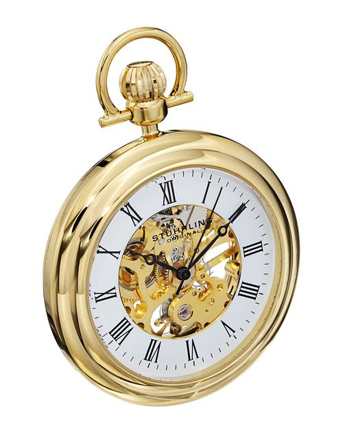 Stuhrling Original Men's Stainless Steel Pocket Watch