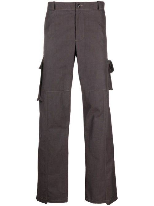 X notRainProof asymmetric-hem cargo pants - Brown
