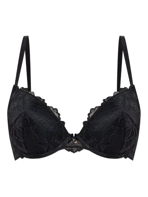 Lace-embellished bra - Black