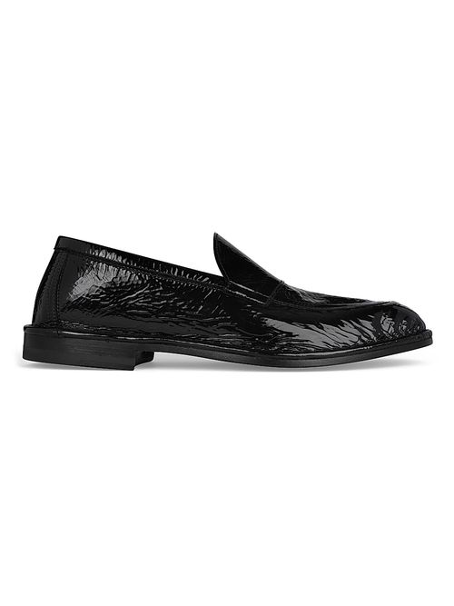 Women's Noto Leather Loafers - Patent Kid Black