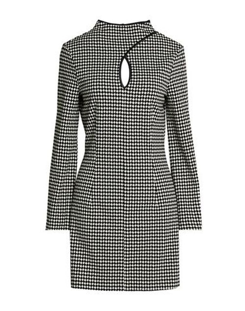 Woman Mini dress Black Size 4 Polyester, Viscose, Elastane