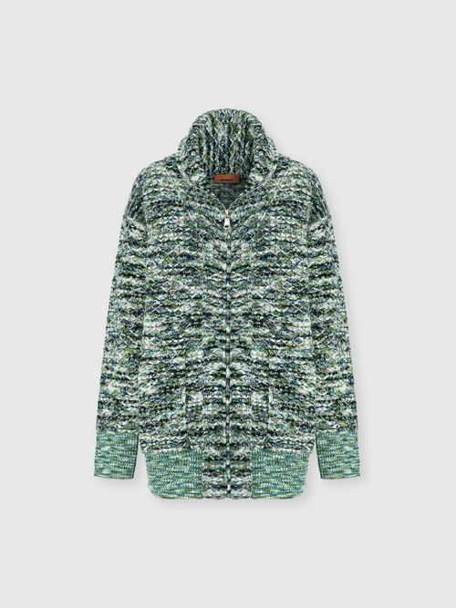 Missoni - Oversized full-zip cardigan with 3D construction, Women, Multicoloured