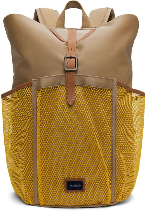 Nanamica Beige & Yellow Water-Repellent Backpack