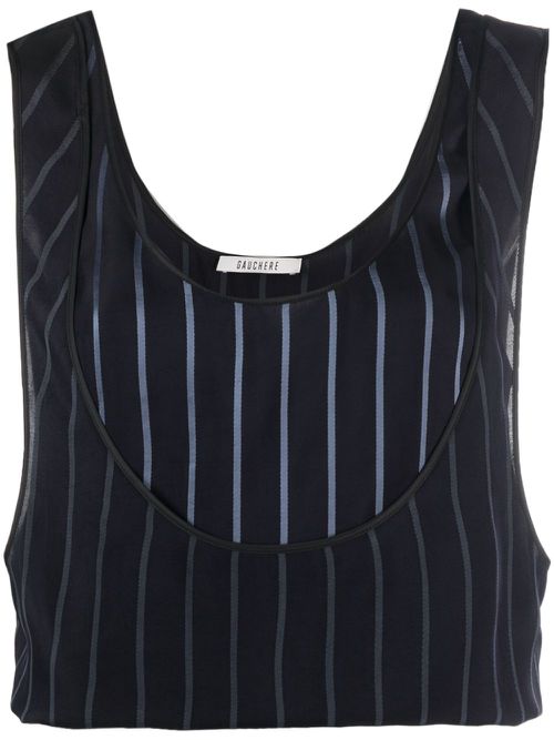 Mini Mirror striped tank top - Blue