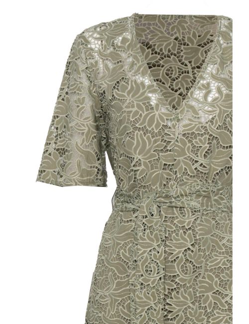 Broderie Anglaise Cotton Dress — Green