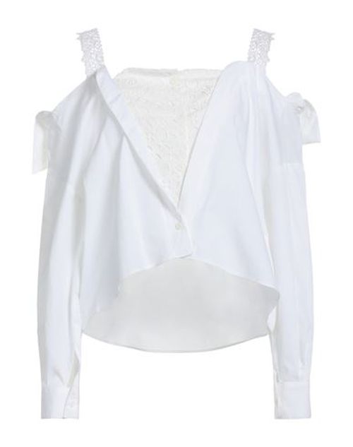 Maje Woman Top White Size 0 Cotton