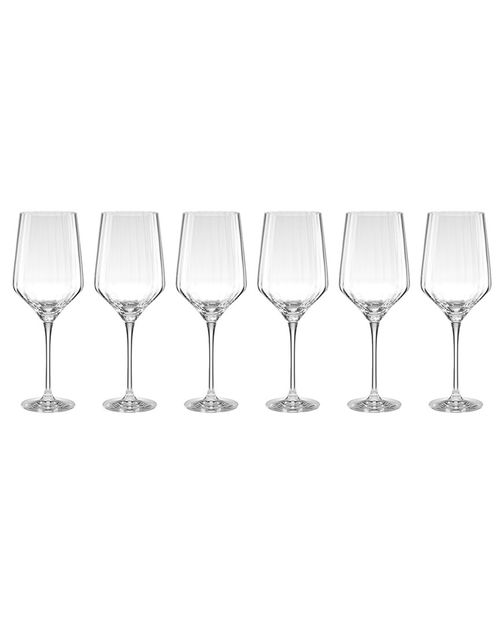 Set of 6 Tuscany Classics Angled Optic Wine Glasses