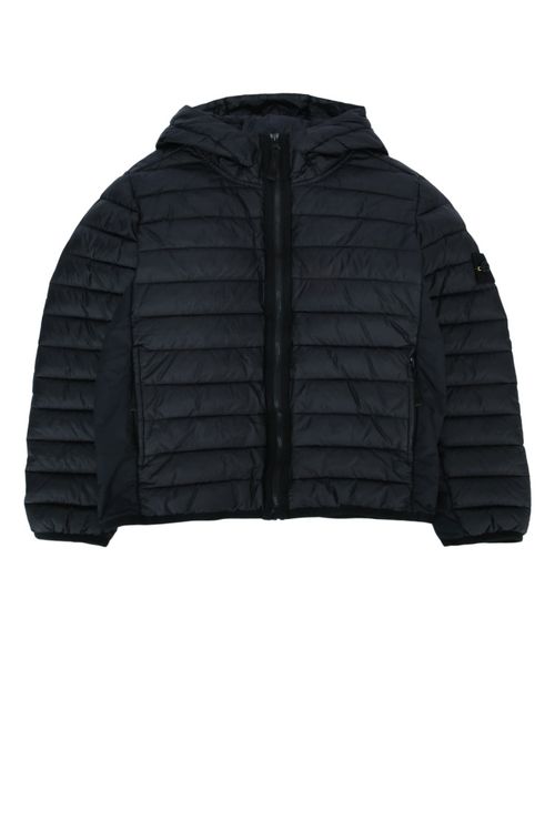 Kids Navy Blue Solid Jacket