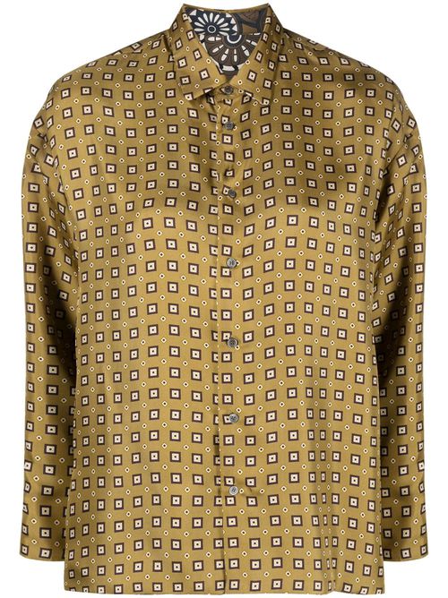 Reversible graphic-print shirt - Green