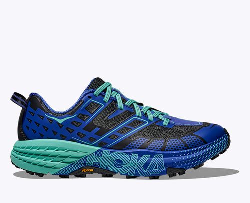 HOKA Speedgoat 2 Shoes in Obsidian/Ultramarine