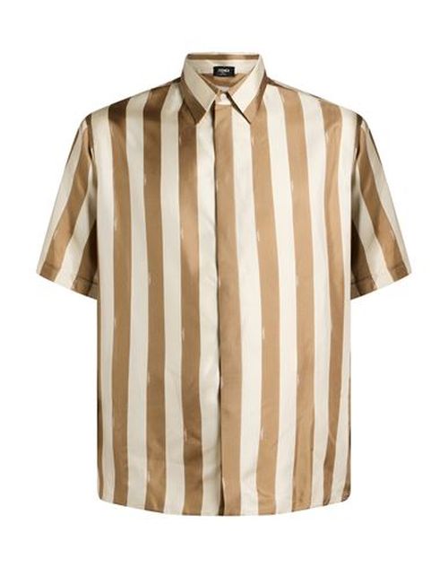Man Shirt Beige Size 15 ¾ Silk