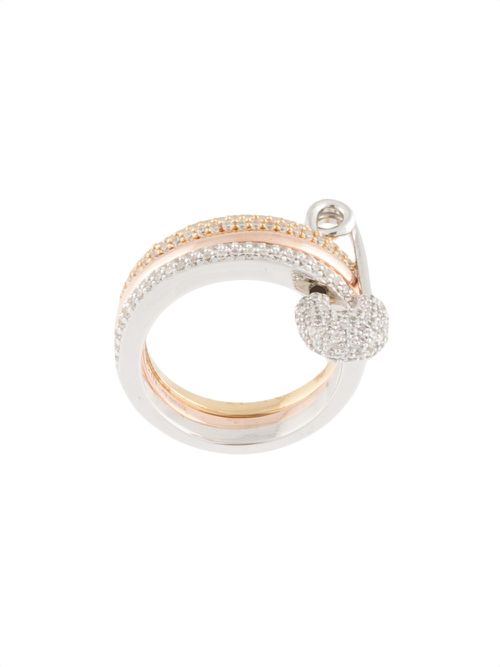 Baby XL trio safety pin ring - Gold