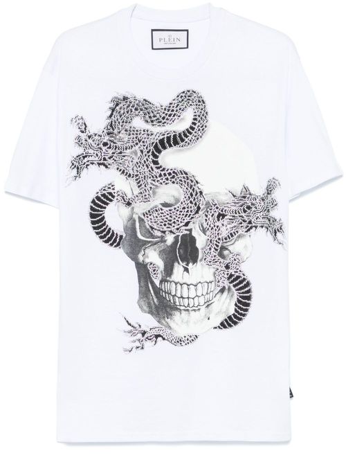 Rhinestone-embellished T-shirt - White
