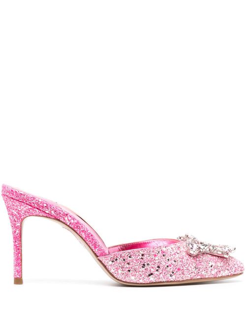 Margaux glitter-detailed 85 mules - Pink