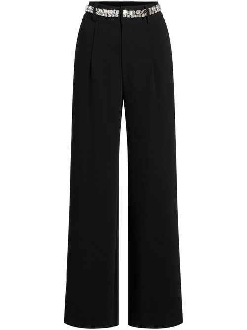 Rhinestone-embellished Genna trousers - Black