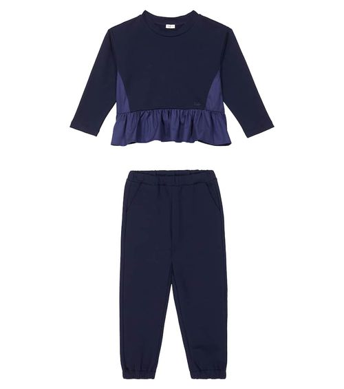 Cotton-blend sweatshirt and sweatpants set
