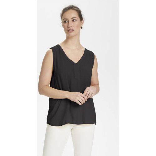 Kaffe Amber Sleeveless V-Neck Top In Black
