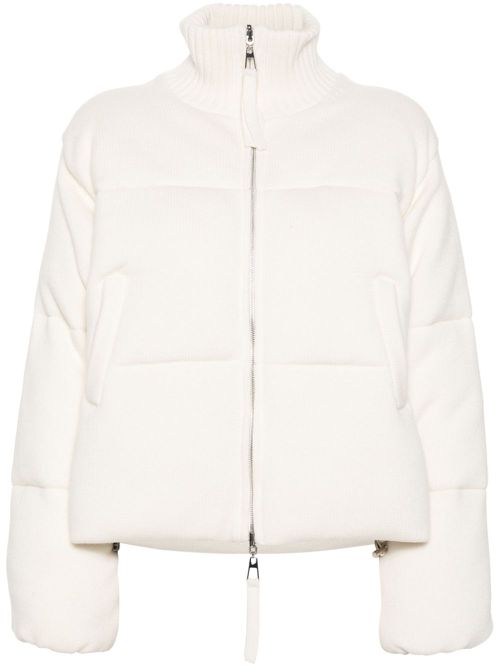Wool puffer jacket - White