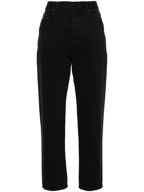 Vanessa high-rise straight-leg jeans - Black